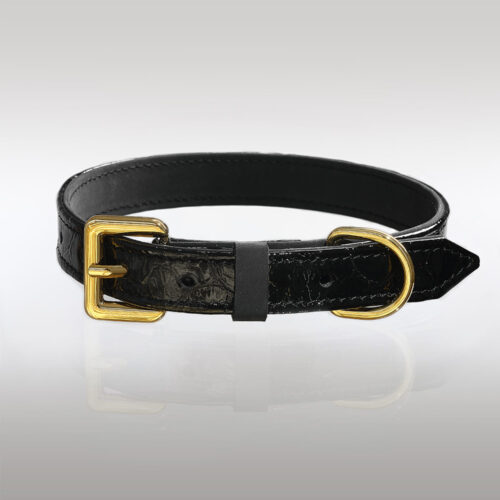 CROCO PRINT DN DOG COLLAR